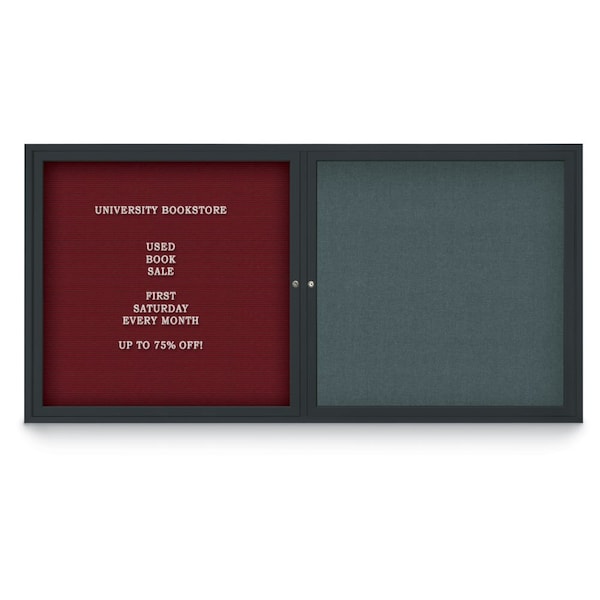 Corkboard, 60"x36", Cork/Bronze